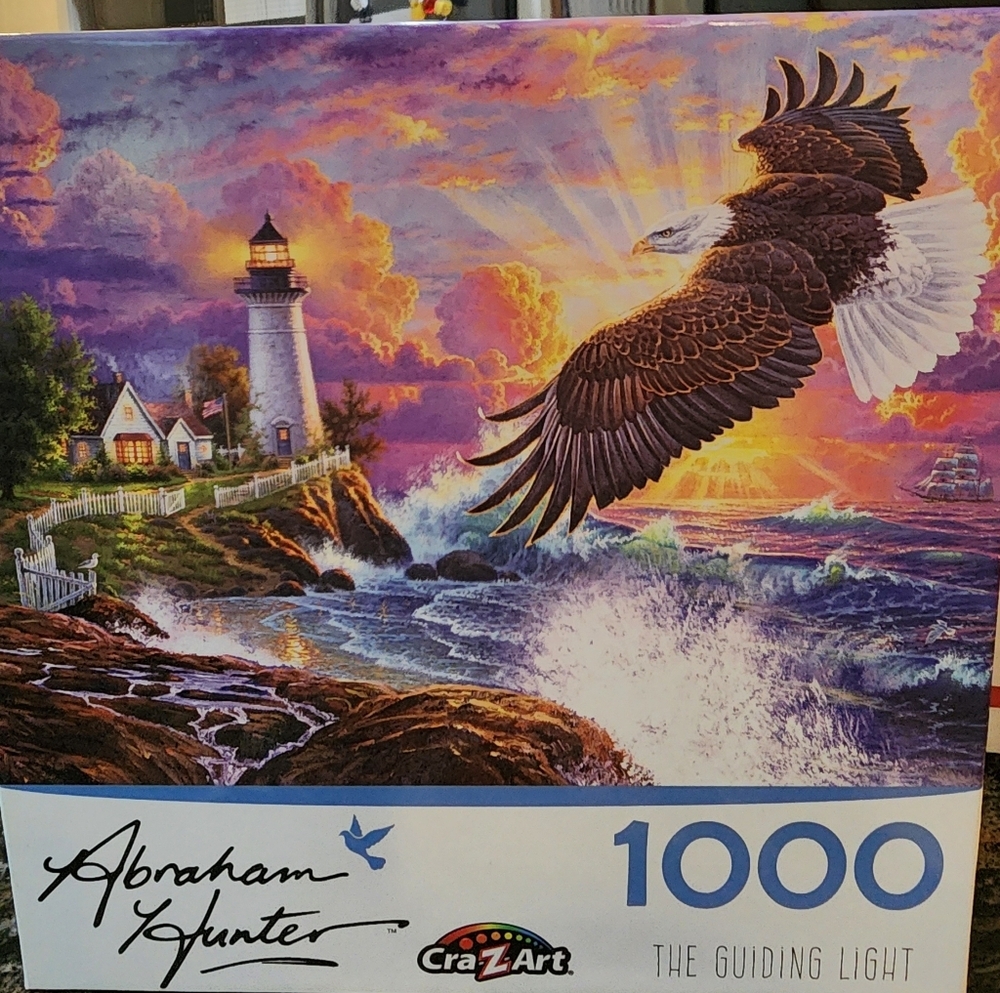 🧩 4/$20 Cra-Z-Art 1000 Piece Puzzle - The Guiding Light By Abraham Hunter